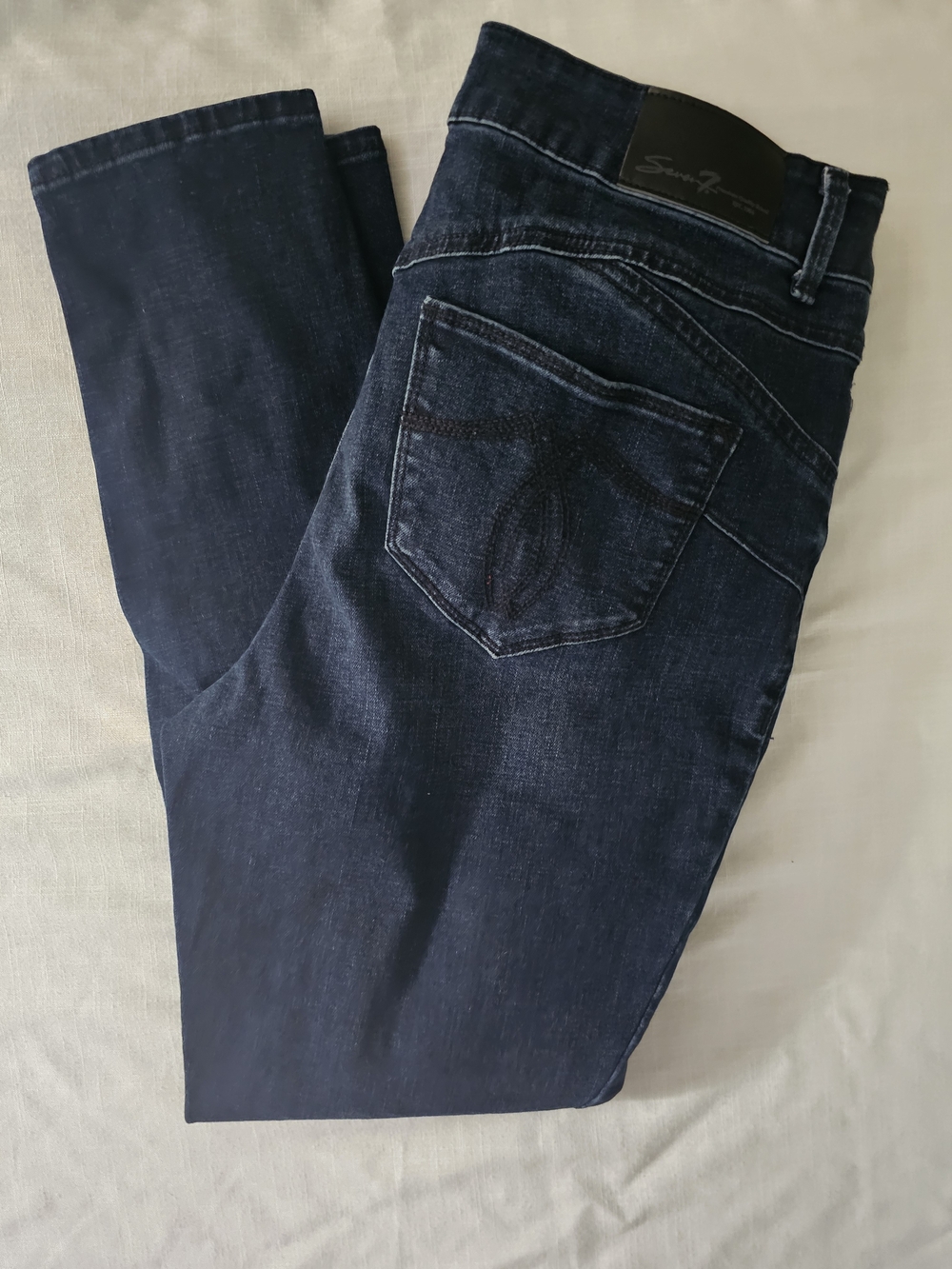 Seven7 Dark Indigo Straight Leg Women's Jeans
